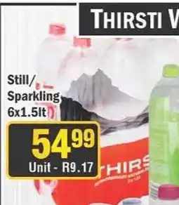 J&E Cash and Carry Thirsti Water offer