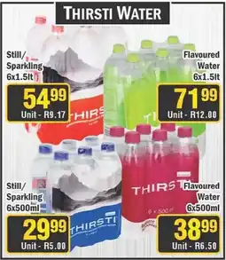 J&E Cash and Carry Thirsti Water offer