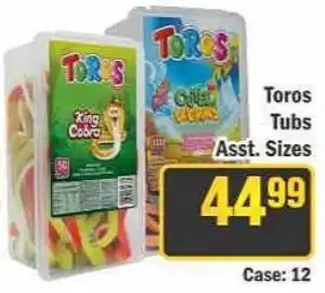 J&E Cash and Carry Toros Tubs Assorted offer