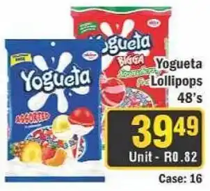 J&E Cash and Carry Yogueta Lollipops Assorted offer