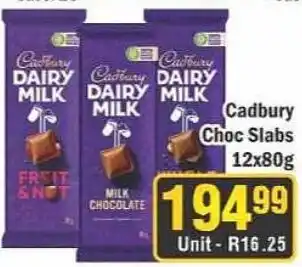 J&E Cash and Carry Cadbury Dairy Milk Choc Slabs offer