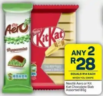 Pick n Pay Nestlé Aero or Kit Kat Chocolate Slab Assorted 85g offer
