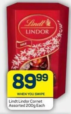 Pick n Pay Lindt Lindor Cornet Assorted 200g offer