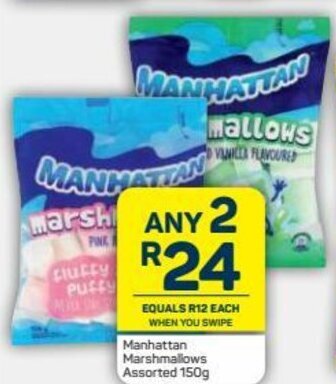 Pick n Pay Manhattan Marshmallows Assorted 150g offer