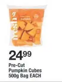 OK Foods Pre-Cut Pumpkin Cubes offer