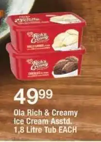 OK Foods Ola Rich & Creamy Ice Cream Asstd offer