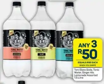 Pick n Pay Toni Glass Soda, Tonic Water, Ginger Ale, Lemonade Assorted 1.5L offer