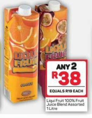 Pick n Pay Liqui Fruit 100% Fruit Juice Blend Assorted 1L offer