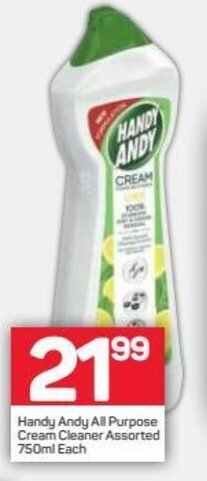 Pick n Pay Handy Andy All Purpose Cream Cleaner Assorted 750ml offer
