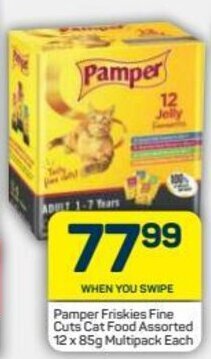 Pampers Friskies Fine Cuts Cat Food Assorted 12 x 85g Multipack