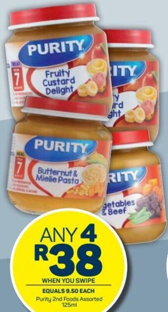 Pick n Pay Purity 2nd Foods Assorted 125ml offer