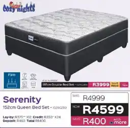 Sleepmasters Serenity 152cm Queen Bed Set offer