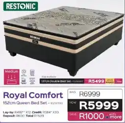 Sleepmasters Restonic Royal Comfort 152cm Queen Bed Set offer