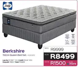 Sleepmasters Sealy Berkshire 152cm Queen Bed Set offer