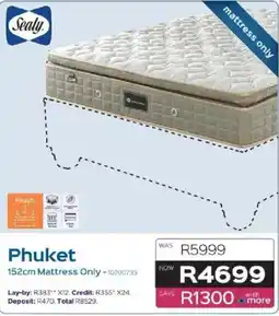 Sleepmasters Sealy Phuket 152cm Mattress Only offer