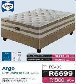 Sleepmasters Sealy Argo 137cm Double Bed Set offer