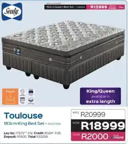 Sleepmasters Sealy Toulouse 183cm King Bed Set offer