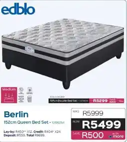 Sleepmasters edblo Berlin 152cm Queen Bed Set offer