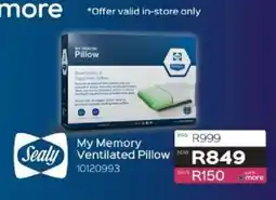 Sleepmasters Sealy My Memory Ventilated Pillow offer