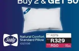 Sleepmasters Sealy Natural Comfort Standard Pillow offer