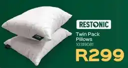 Sleepmasters RESTONIC Twin Pack Pillows offer