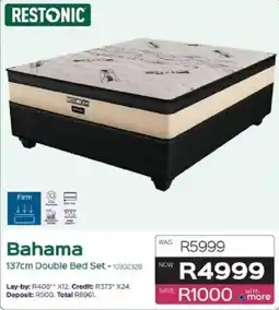 Sleepmasters Bahama 137cm Double Bed Set offer