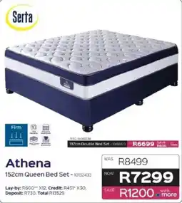Sleepmasters Serta Athena 152cm Queen Bed Set offer