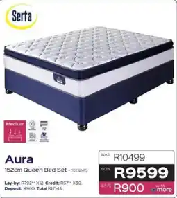 Sleepmasters Serta Aura 152cm Queen Bed Set offer