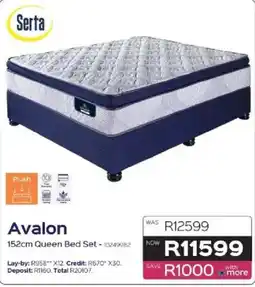 Sleepmasters Serta Avalon 152cm Queen Bed Set offer