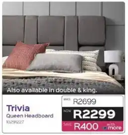 Sleepmasters Trivia Queen Headboard offer