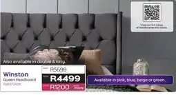 Sleepmasters Winston Queen Headboard offer