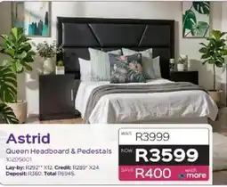 Sleepmasters Astrid Queen Headboard & Pedestals offer