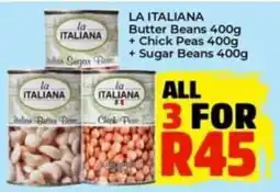 Elite Power Trade Cash & Carry la ITALIANA Butter Beans + Chick Peas + Sugar Beans offer