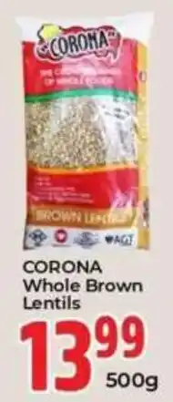 Elite Power Trade Cash & Carry CORONA Whole Brown Lentils offer