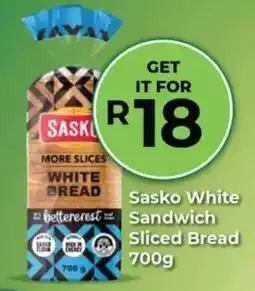 Agrimark Sasko White Sandwich Sliced Bread offer