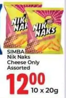 Elite Power Trade Cash & Carry SIMBA Nik Naks Cheese Only Assorted offer