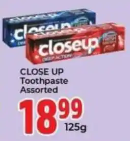 Elite Power Trade Cash & Carry CLOSE UP Toothpaste Assorted offer