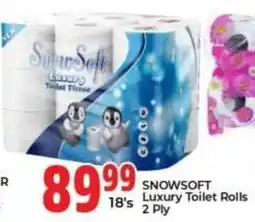 Elite Power Trade Cash & Carry SNOWSOFT Luxury Toilet Rolls offer