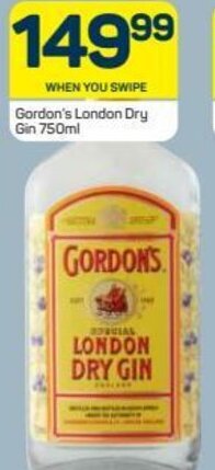 Pick n Pay Gordon's London Dry Gin 750ml offer