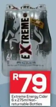 Pick n Pay Extreme Energy Cider 6 x 275ml Non-Returnable Bottles offer