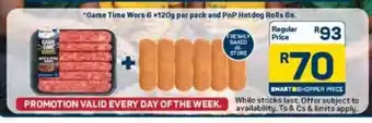 Pick n Pay Hypermarket Game Time Wors offer