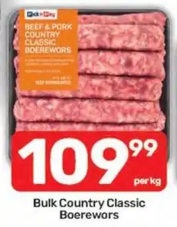 Pick n Pay Hypermarket Bulk Country Classic Boerewors offer