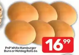 Pick n Pay Hypermarket PnP White Hamburger Buns or Hotdog Rolls offer
