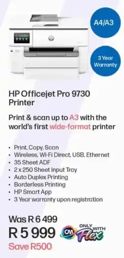 Computer Mania HP Officejet Pro 9730 Printer offer