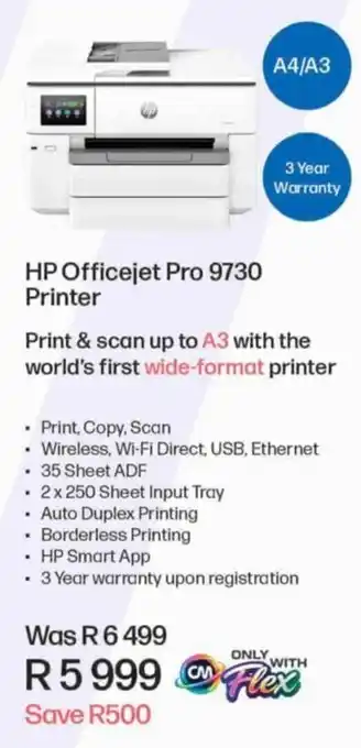 Computer Mania HP Officejet Pro 9730 Printer offer