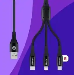 PEP Amplify 3 In 1 Charging Cable Black offer