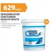 BUCO Bergermaster Craftsman Nukote (White) 1000913 offer