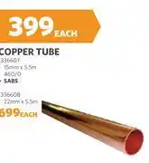 BUCO Copper Tube 15mm x 5.5m 336607-Each offer