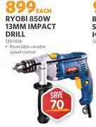 BUCO Ryobi 850W 13MM Impact Drill 1397456 offer