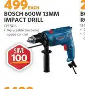 BUCO Bosch 600W 13MM Impact Drill 1397416 offer